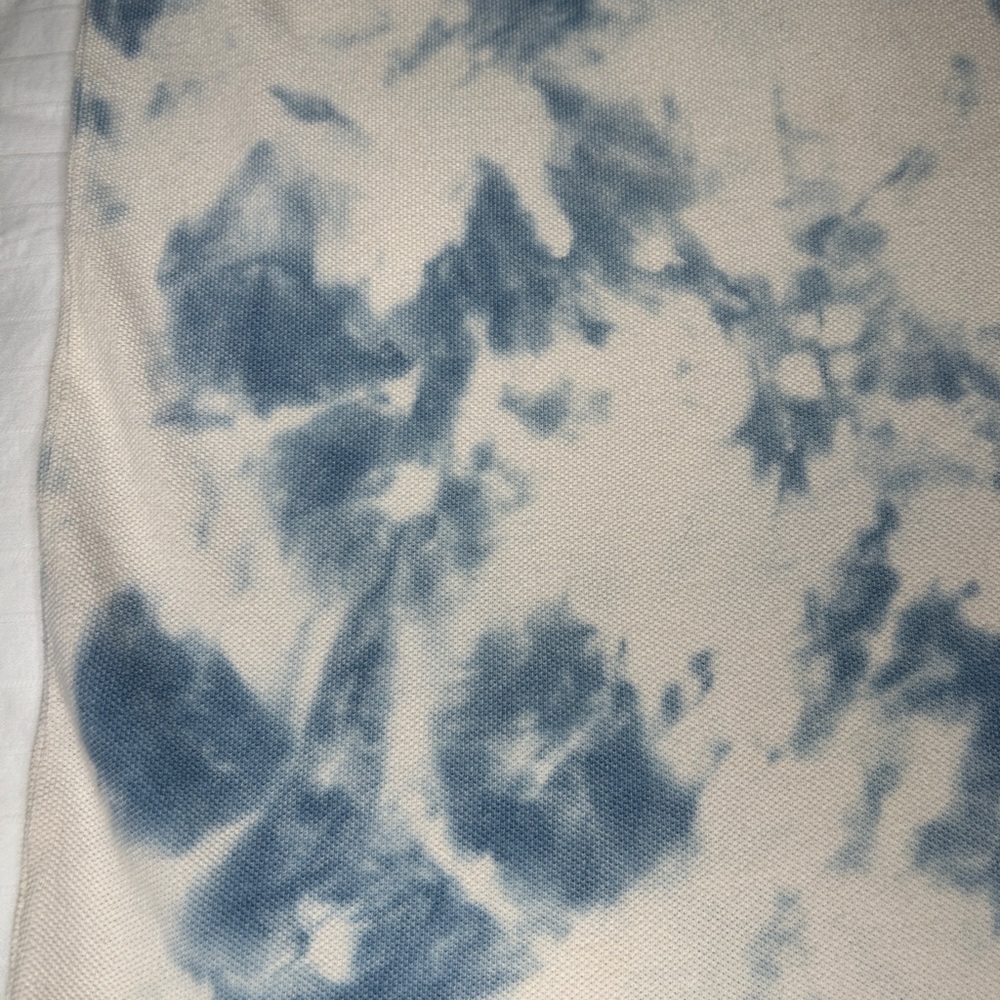 Polo Ralph Lauren Polo Shirt Mens Large White Blue Tie Dye Batik Slim Fit - Picture 10 of 10